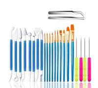 ieron Kit de 24 herramientas para galletas, para decoración de pasteles, herramienta de escritura de azúcar, herramienta de modelado, pinzas para espolvorear codo y recto