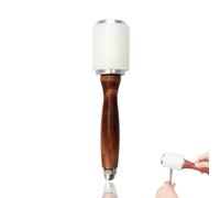 Ieron Martillo de cuero y nylon, 212 mm, mango de madera, martillo tallado, martillo de cuero para manualidades, artesanía, estampado, costura, club, herramienta de cuero de ternera
