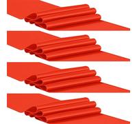 Ieron Paquete de 4 caminos de mesa de satén de 12 x 108 pulgadas de largo, tela suave de seda brillante, reutilizable, lavable, para decoración de bodas, banquetes, fiestas, color rojo