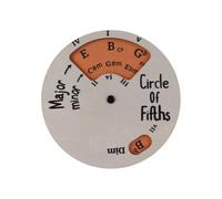 Ieron Rueda de madera para músico, círculo de quintos, herramienta de aprendizaje de teoría musical, rueda de música para notas de firma clave