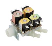 Ieron Válvula solenoide de 1 Entrada y 4 Salidas, CC de 12 V, válvulas solenoides eléctricas, G3/4", plástico, Normalmente Cerrada para Sistemas de riego de automatización del hogar
