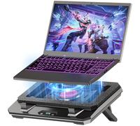 IETS GT300 Almohadilla de refrigeración mejorada para portátil con soporte ajustable, turbo enfriador para enfriamiento rápido, portátil de 10 a 17 pulgadas, anillo de sellado flexible, con abrazadera