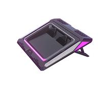 IETS GT300 - Almohadilla de refrigeración para Laptop de Juegos de 14 a 17 Pulgadas, Almohadilla enfriadora para Laptop con Filtro de Polvo, Anillo de Goma Flexible, Luces Coloridas, Soporte de