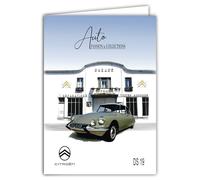 IETSCPXL-15004N - Tarjeta grande XL, 22 x 31 cm, Citroën DS19, licencia oficial para coche de colección - interior blanco, 44 x 31 cm, con sobres - para retiro de cumpleaños