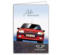 IETSCPXL-16131 MAXI - Tarjeta grande XL, 22 x 31 cm Peugeot 205 GTI con licencia oficial para deporte y automóvil, coche de colección - Interior blanco 44 x 31 cm - Con sobres - retiro de cumpleaños