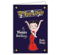 IETSCPXL-19011 - Tarjeta grande XL Happy BIRTHDAY BETTY BOOP Boop-Oop-A-Doop Licencia oficial para mujer, niña, pin-up retro vintage para regalar, 22 x 31 cm, interior 44 x 31 cm, con sobres
