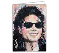 IETSCPXL-19774 - Tarjeta grande XL, 22 x 31 cm, diseño de Michael Cantante Star Americana Celebrity, iconos Sidney Maurer licencia oficial - Interior 44 x 31 cm con sobres - Regalo de cumpleaños para