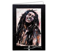 IETSCPXL-19777 - Tarjeta grande XL, 22 x 31 cm, diseño de Bob cantante Reggae Jamaicano, diseño de celebrity, iconos Sidney Maurer licencia oficial - interior 44 x 31 cm con sobres - regalo de