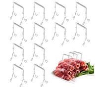 IETWATE 12 pinzas de acero inoxidable, reutilizables, pinzas para enrolladores, como alternativa perfecta a las agujas de rouladenn, pinzas para rollos de col para cocinar barbacoas