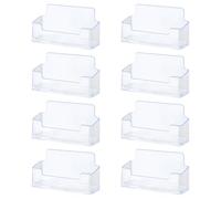 IETWATE 8 Piezas Tarjetero Tarjetas Visita, Transparente Organizador de Tarjetas, Soporte Para Tarjeta de Visita de Plástico, 95 x 23 x 48 mm Transparente Expositor de Tarjetas para Mostrador Oficina
