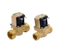 IEUMJNAT 3/4”1/2” DC 24V AC 220V DC12V válvula magnética solenoide eléctrica latón Normalmente Cerrado for Control de Agua 1 Uds(DC 12V,0.75 Inch)