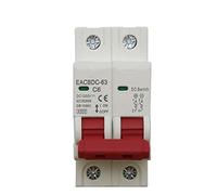 IEUMJNAT Disyuntor Solar de 1000 V, minidisyuntor, protección contra sobrecargas, 6 A, 10 A, 16 A, 20 A, 25 A, 32 A, 40 A, 50 A y 63 A, 2 Polos, CC, fotovoltaico(25a)