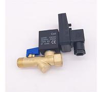 IEUMJNAT Temporizador de Drenaje eléctrico 1/2, válvula solenoide 12V, 24V, 220V, 16bar, Controlador Agua, automática compresor 2 vías latón, 1 Uds(Dc12v,ETD-A)