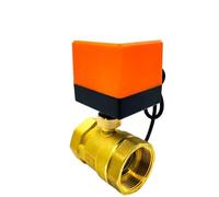 IEUMJNAT Válvula de Bola eléctrica latón 1-1/2 ", válvula conmutación Torre Agua for calefacción Suelo, Aire Acondicionado bidireccional Tres Cables, 220V, 24V y 12V(24VDC)