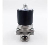 IEUMJNAT Válvula Solenoide eléctrica Agua Aire N/C 2 vías AC 220V 2W025-08 Cuerpo de Acero Inoxidable DC12V 24V AC110V válvula 1 Uds(110V AC)