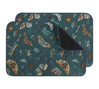 IEUUMLER 2PCS Empapadores para Perros Reutilizables, Entrenamiento Lavables para Cachorros, súper absorbentes,Alfombras Reutilizables para Gatos, Conejos EU014