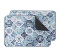 IEUUMLER 2PCS Empapadores para Perros Reutilizables, Lavables Alfombra Perros Pipi, Almohadillas de Entrenamiento Absorbente rápido para Perro/Cachorros EU011 (Azul, 60x45cm-2pcs)