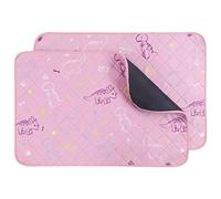 IEUUMLER 2PCS Empapadores para Perros Reutilizables, Lavables Alfombra Perros Pipi, Almohadillas de Entrenamiento Absorbente rápido para Perro/Cachorros FC013 (Rosa, 91*58CM)