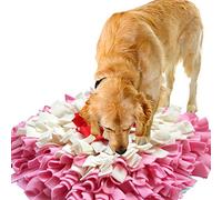 IEUUMLER Alfombra de excavación para Perros Snuffle Mat Educadores para Perros Dog Puzzle Toys IE075 (45 x 45 cm, Pink & White 1)