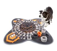 IEUUMLER Snuffle Mat para Perros Alfombrilla de Entrenamiento Estera de Entrenamiento Manta para la Nariz Juguete de Juego IE081 (71x71cm, Orange & Grey)