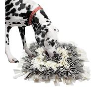 IEUUMLER Snuffle Mat para Perros Estera de alimentación Estera de Entrenamiento Manta para la Nariz Juguete de Juego IE075 (45x45cm, Grey & White)