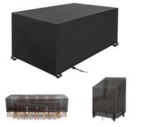 IEUUUB Fundas de asiento para exteriores impermeables, 135 x 135 x 100 cm, fundas seccionales para muebles de jardín, impermeables, para sofá de 2 plazas, mesa de café, mesa Oxford resistente al
