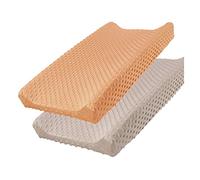 iEvolve Funda para cambiador, ultrasuave, con puntos de visón, transpirable, para cambiador, para bebés, niños y niñas (beige y caramelo, paquete de 2)