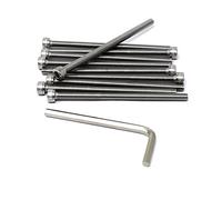 iExcell 10 piezas métricas M6 x 100 acero inoxidable 304 cabeza hexagonal tornillos tornillos tornillos Kit de pernos de rosca paso 1,0 mm