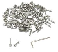 iExcell 100 tornillos hexagonales M3 x 15 mm, acero inoxidable, 304