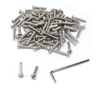 iExcell 100 tornillos hexagonales M3 x 16 mm de acero inoxidable 304 con llave hexagonal interior incluida