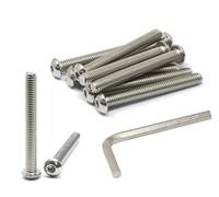 iexcell Juego de 10 tornillos de cabeza hexagonal de 3/8-16 x 3-1/4 pulgadas de acero inoxidable 304