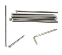 iexcell Juego de 10 tornillos de cabeza hexagonal M5 x 130 mm de paso de rosca de 0,8 mm, acero inoxidable 304