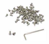iexcell Juego de 100 tornillos de cabeza hexagonal de acero inoxidable 304 #4-40 x 3/16 pulgadas