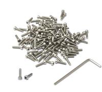 iexcell Juego de 100 tornillos de cabeza hexagonal M2,5 x 10 mm, paso de rosca de 0,45 mm, acero inoxidable 304