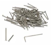 iexcell Juego de 100 tornillos M2,5 x 40 mm, paso de rosca de 0,45 mm, acero inoxidable 304, cabeza plana, tornillos y tornillos