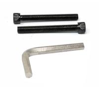 iexcell Juego de 2 tornillos de cabeza hexagonal M12 x 100 mm, paso de rosca de 1,75 mm, aleación de acero de grado 12,9, acabado de óxido negro