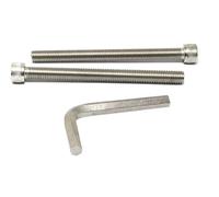 iexcell Juego de 2 tornillos de cabeza hexagonal M12 x 140 mm, paso de rosca de 1,75 mm, acero inoxidable 304