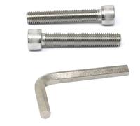 iexcell Juego de 2 tornillos de cabeza hexagonal M14 x 80 mm, 2 mm, acero inoxidable 304