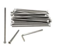 iexcell Juego de 20 tornillos de cabeza hexagonal M5 x 110 mm de paso de rosca de 0,8 mm, acero inoxidable 304