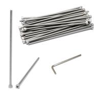 iexcell Juego de 25 tornillos M3 x 100 mm, paso de rosca de 0,5 mm, acero inoxidable 304, cabeza hexagonal