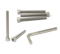 iexcell Juego de 5 tornillos de cabeza hexagonal M10 x 95 mm, paso de rosca de 1,5 mm, acero inoxidable 304