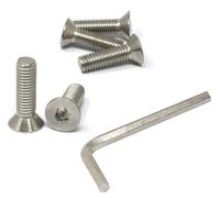 iexcell Juego de 5 tornillos de cabeza plana de acero inoxidable 304 de 1/2-13 x 1-3/4 pulgadas