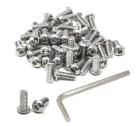 iexcell Juego de 50 tornillos de cabeza de botón hexagonal de acero inoxidable 304 de 1/4-20 x 5/8 pulgadas