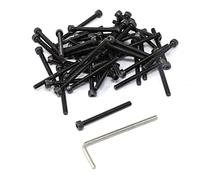 iExcell - Juego de 50 tornillos de cabeza hexagonal, acero de aleación de grado 12,9, acabado en óxido negro, tornillos de cabeza hexagonal, 50 unidades