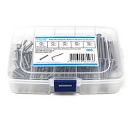 iExcell Kit de tornillos de cabeza hexagonal de acero inoxidable 304, 100 unidades, M4 x 20 mm/25 mm/30 mm/35 mm/40 mm, totalmente roscados