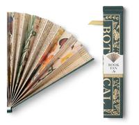 IF Abanico de papel para amantes de los libros, elegante ventilador de mano, perfecto para leer al aire libre, regalos para bibliófilos y accesorios de club de lectura, tema botánico