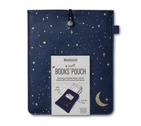 Independent Fabrication – Bolsa para libros IF Bookaroo – luna y estrellas – azul oscuro/dorado
