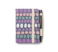 IF Bookaroo - Cuaderno tamaño A7 de bolsillo y bolso de mano más bolígrafo negro, 192 páginas, color crema pastel, lunares