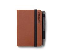 IF Bookaroo - Cuaderno tamaño A7 de bolsillo y bolso de mano más bolígrafo negro, 192 páginas, color marrón