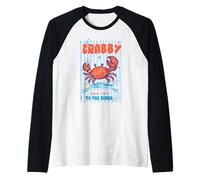 If Crabby Please Return To The Beach Crab Humor Ocean Cita Camiseta Manga Raglan